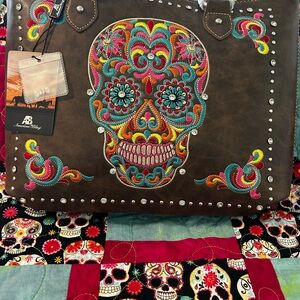 Montana West/American Bling Sugar Skull CC Tote